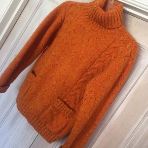 Vibrant Orange Vintage Wool Sweater!